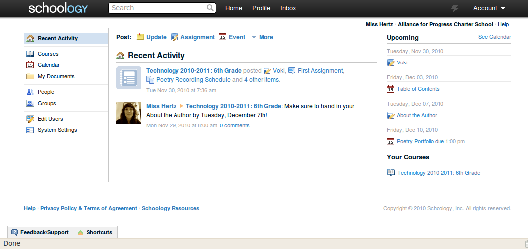 philly teacher taking a look at schoology achoology