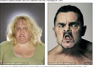 英國 醜人模特兒 公司 培養出1000多名能做出醜陋表情的專業人才。