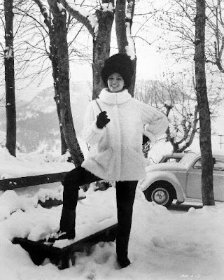 Claudia Cardinale makes winter look fun.