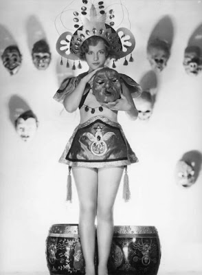 This is NOT The Wall of Flaming Spaghetti Men. It's just Madge Evans in a WTF publicity photo.