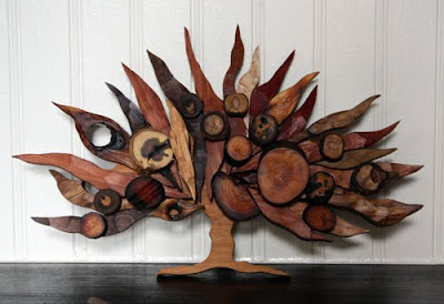 David DiZinno Wood sculptured mosaic