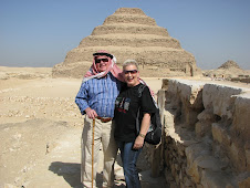 Sheikh Bob & Jan in Sakkara at Zosier's Step Pyramid