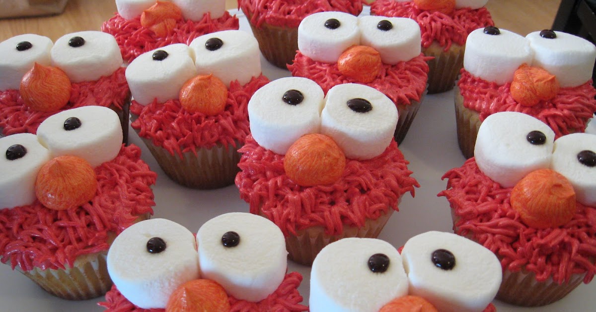 My Food Affair Elmo Cupcakes
