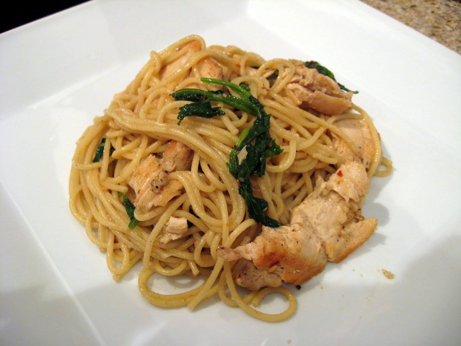 My Food Affair Spaghetti with chicken, garlic and cumin