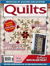Issue 126 (Nov 2008) Down Under Quilts Issue 126 (Nov 2008) Down Under Quilts