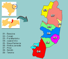 Mapa da região