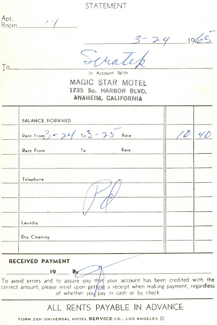 Motel Receipt