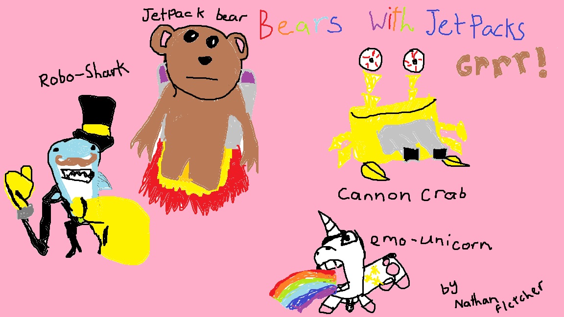bears with jetpacks