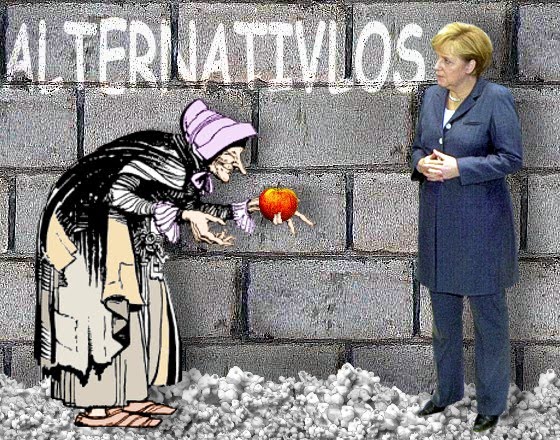 Merkelwittchen in alternavisloser Situation Merkelwittchen in alternavisloser Situation