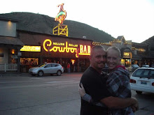 My hubby and I by the Cowboy Bar