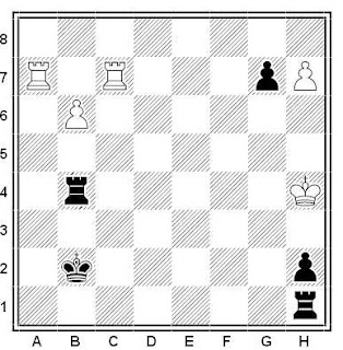 Problema ejercicio de ajedrez número 517: Estudio de Velimir Kalandadze (1979)