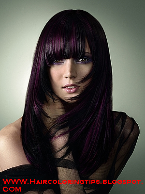 Short Bob Hairstyles Dark Purple Hair Color