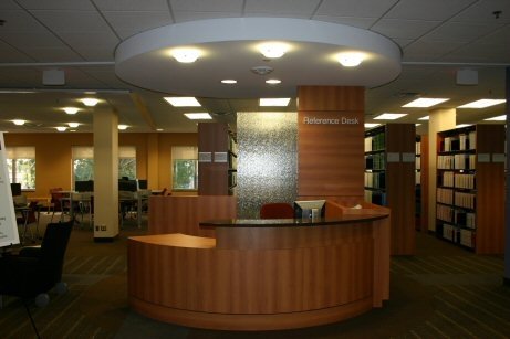 This is the reference desk that I work at...
