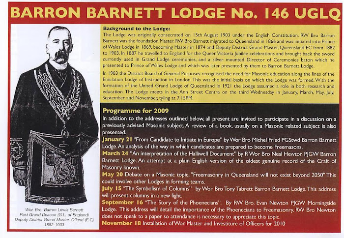 Barron Barnett's 2009 Lecture Programme