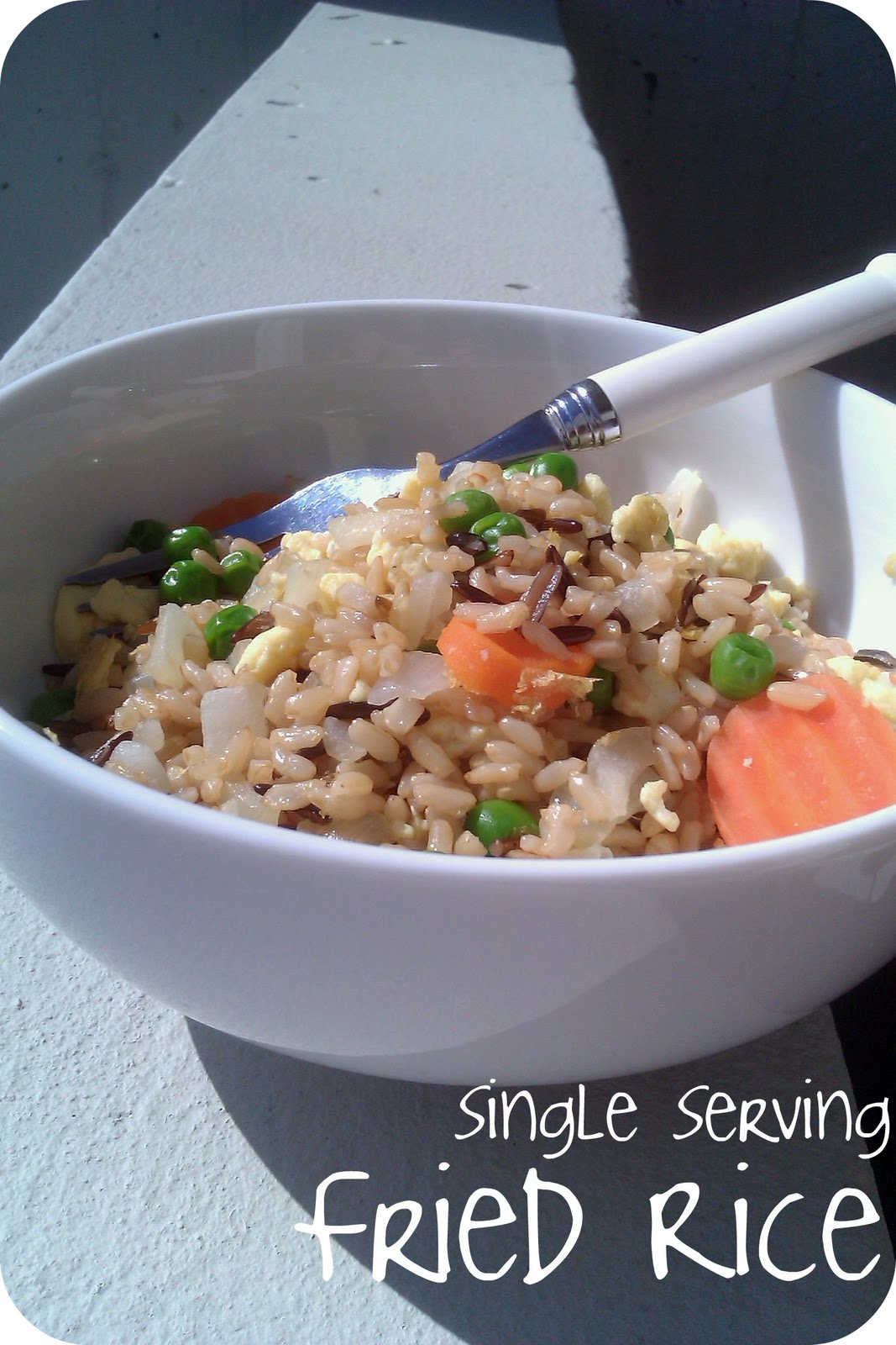 Cookbooks and Clippings. Single Serving Fried Rice