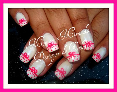 Rom Ntica Toda Unha Decorada Da Semana Lacinhos Rom Ntica Toda Unha Decorada Da Semana Lacinhos