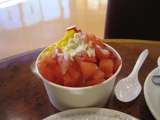 Kiwiberry - green tea yogurt w/ strawberries, watermelon, and mango Kiwiberry - green tea yogurt w/ strawberries, watermelon, and mango