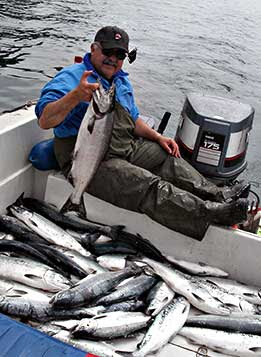Richard with Silver Salmon Richard with Silver Salmon