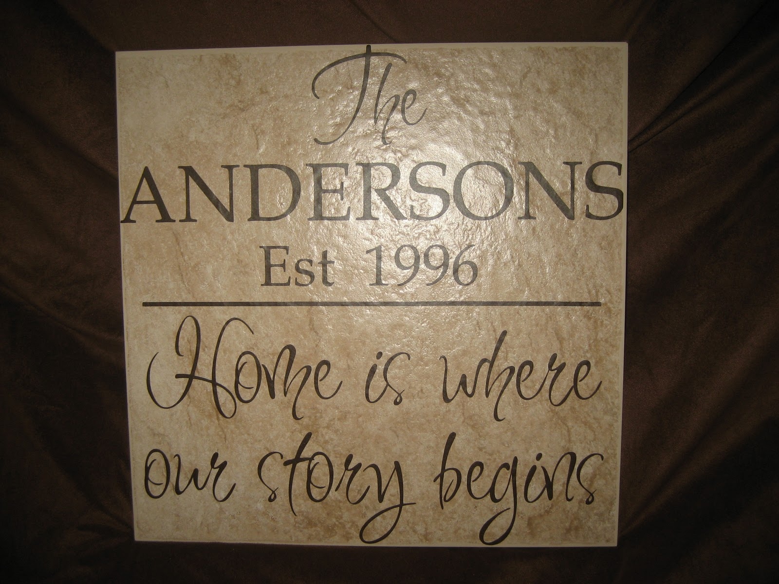 Cindy's Vinyl Creations Wedding Tiles