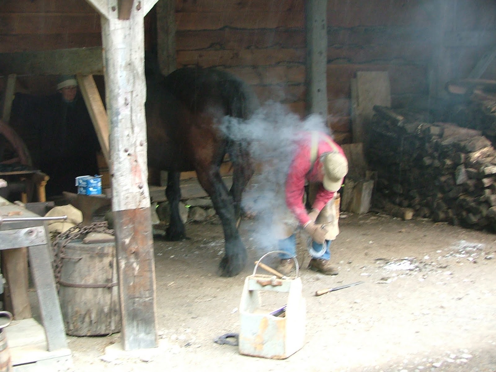 Rural Blacksmith Spring Horseshoeing