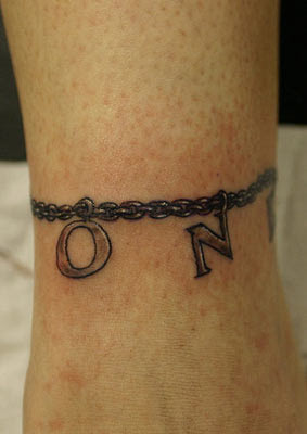Ankle Chain Tattoo