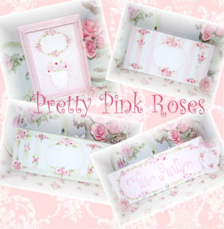 ~ Pretty Fluffy Pink Handpainted Roses ~