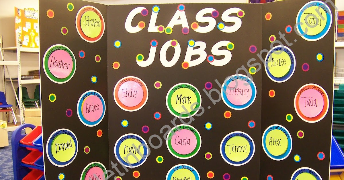 Better Bulletin Boards Polka Dot Job Chart