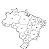 Desenho do Mapa do Brasil Com Os Estados Brasileiros - Colorir