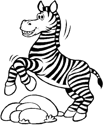 Ilustración de una cebra o zebra para colorear para niños Ilustración de una cebra o zebra para colorear para niños