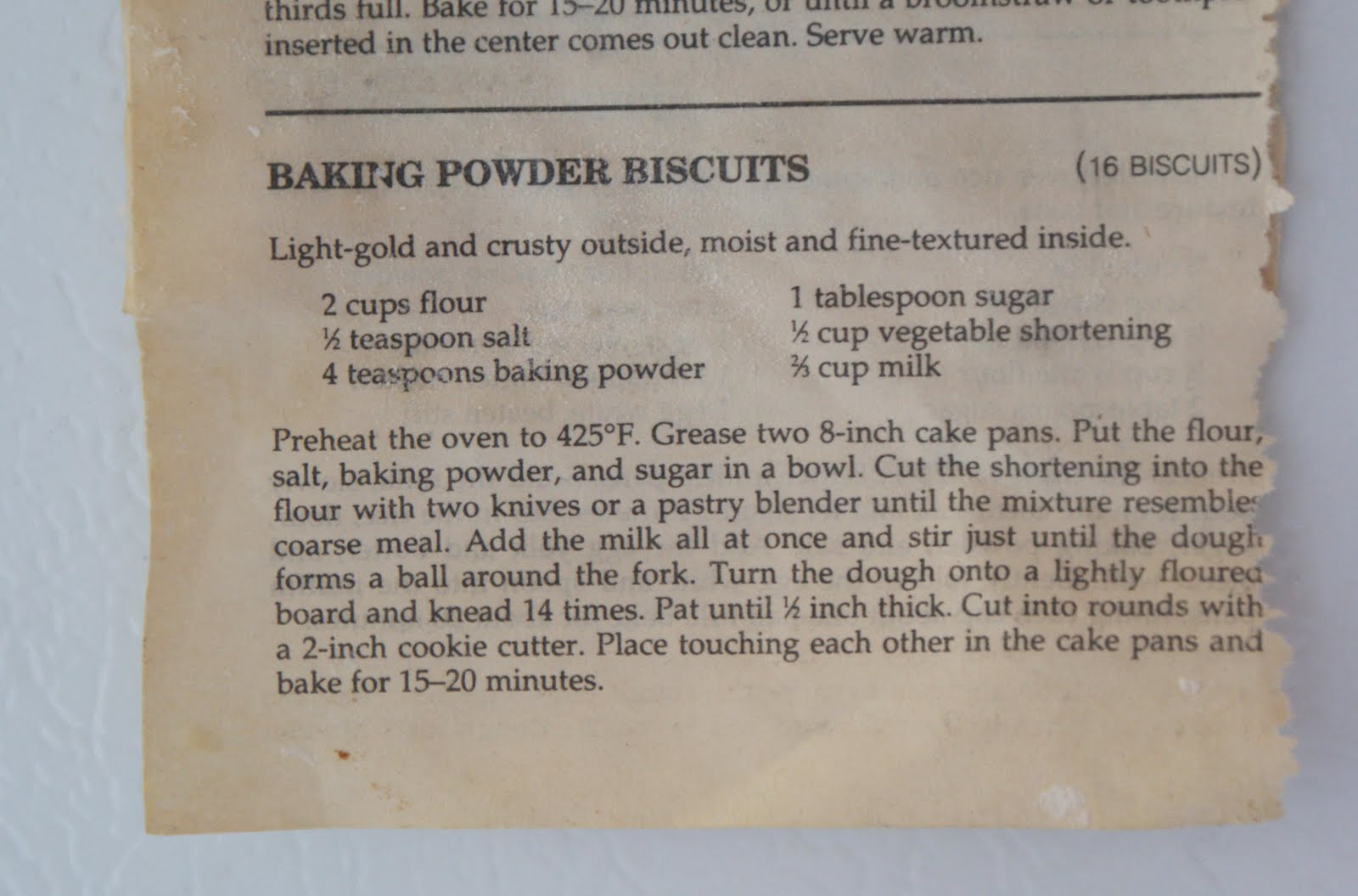 Baking Powder Biscuits