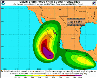 Click here to see the most recent location of Norbert