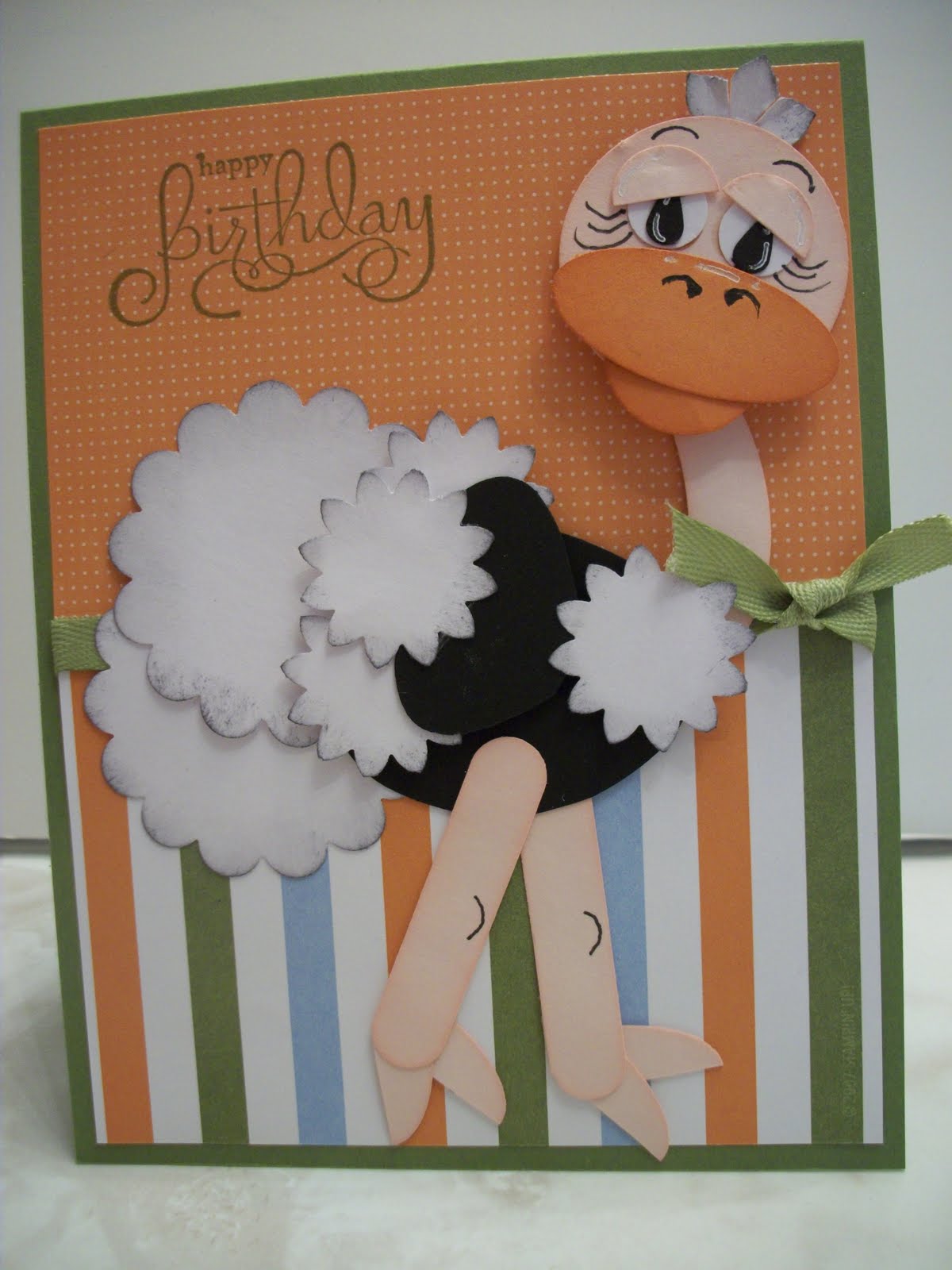 CarrollAnn's Corner Punch Art Ostrich