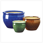 Jewel Tone Flower Pots-Trio