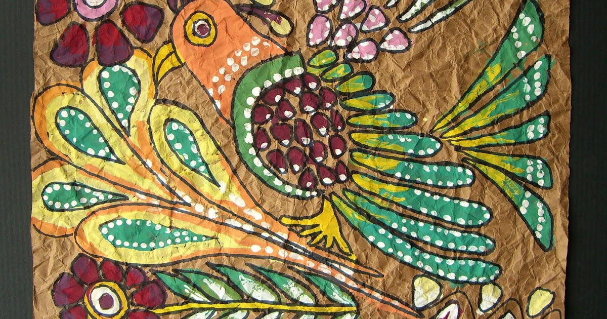 TeachKidsArt Mexican Bark Painting