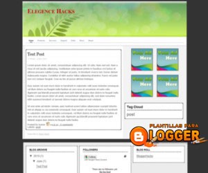 Plantilla para blogger Elegance Hack