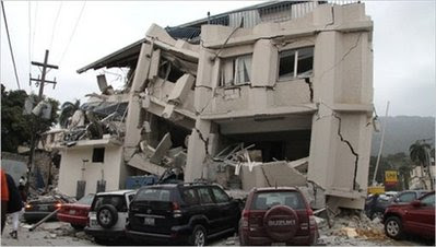 A 7.0 earthquake hits impoverished Haiti.