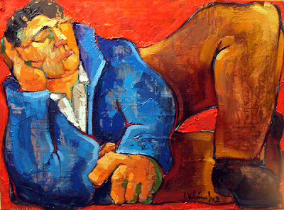 'Hombre con ojos cerrados', Juan M. Valcarcel Obelleiro