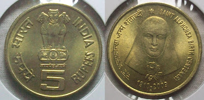 5 rupee saint alphonsa