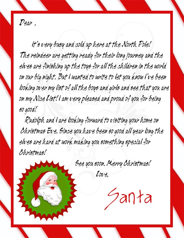 santa certificates