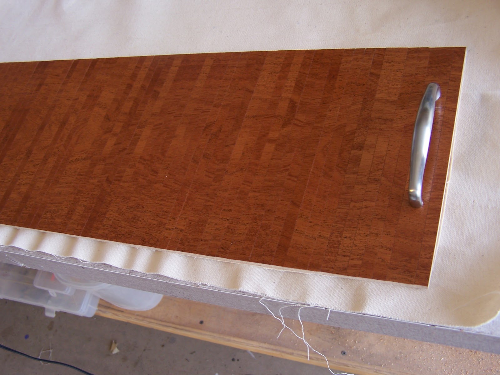 Airstream Renovation Building tambour doors