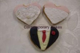 Heart shaped grooms and brides