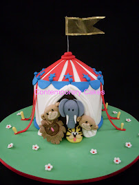 Circus tent cake