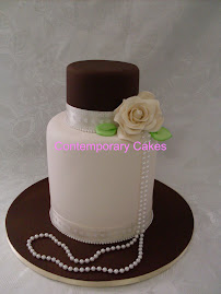 Chocolate and rose extended tier cake.