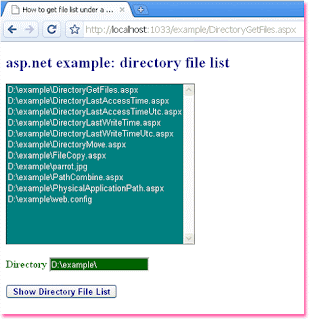 How to get file list under a