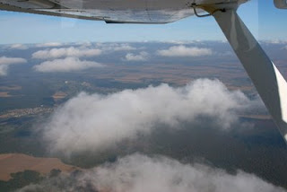 Flying over cumulus clouds Flying over cumulus clouds