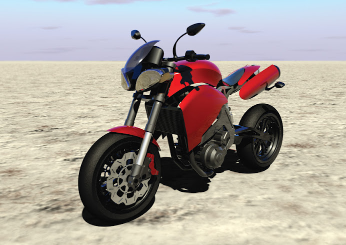 Городской мотоцикл на основе двигателя Yamaha xt600. Учебная работа.