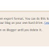 Info Untuk Blogger:Import Eksport Blog