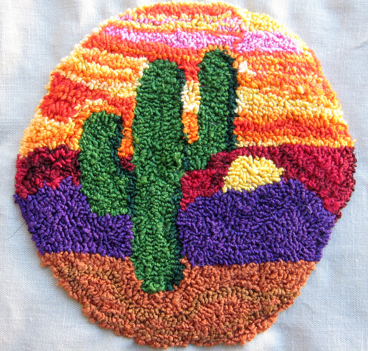 Unique Fiber Arts Original Needle Punch Art by Fayme Harper