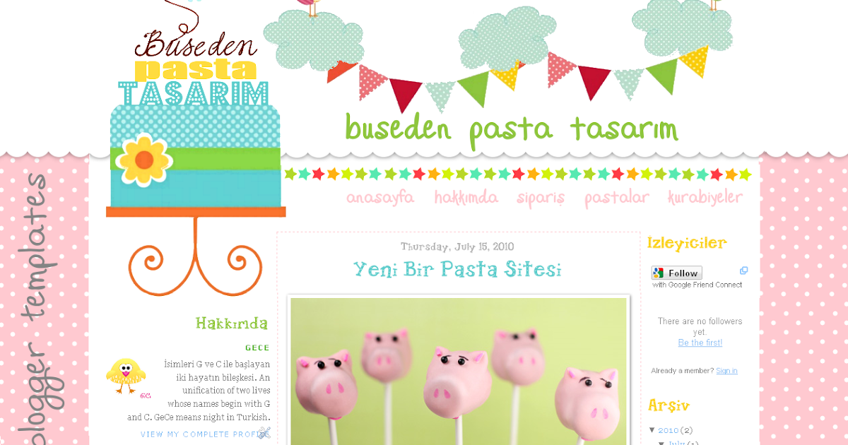 Bir Pasta Sitesi Tasarımı Daha GeCe