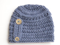 A. Turner Designs: FREE Crochet Button Beanie Hat Pattern